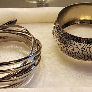 Set of plus size silver bracelets - never worn